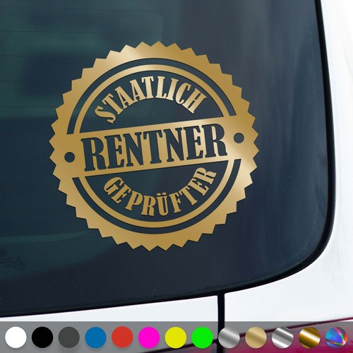 Rentner aufkleber senioren - aufkleber,