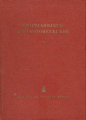 Kraftfahrzeug und motorenkunde - und,