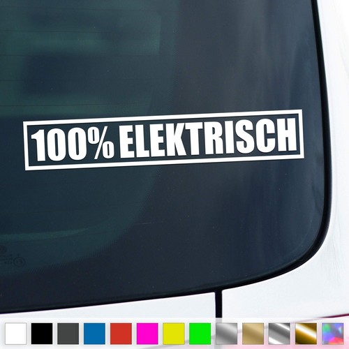 Auto aufkleber 100 - e-auto, 100%