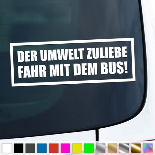 Bus aufkleber der - der, umwelt